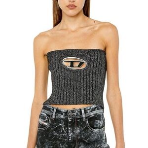 Diesel M-Clarksville-Lurex Bandeau Top